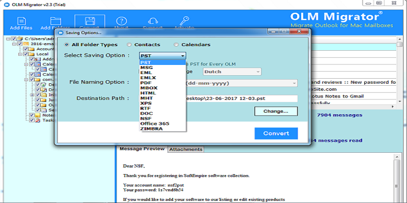 choose needed format to store resultant data
