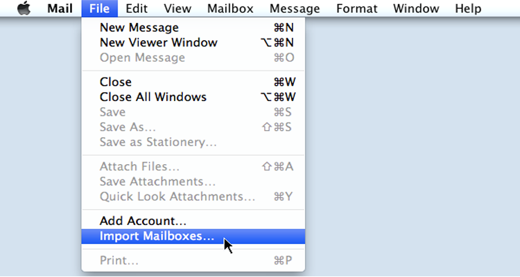 After complete the Zimbra to Apple Mail migration, run Apple Mail 